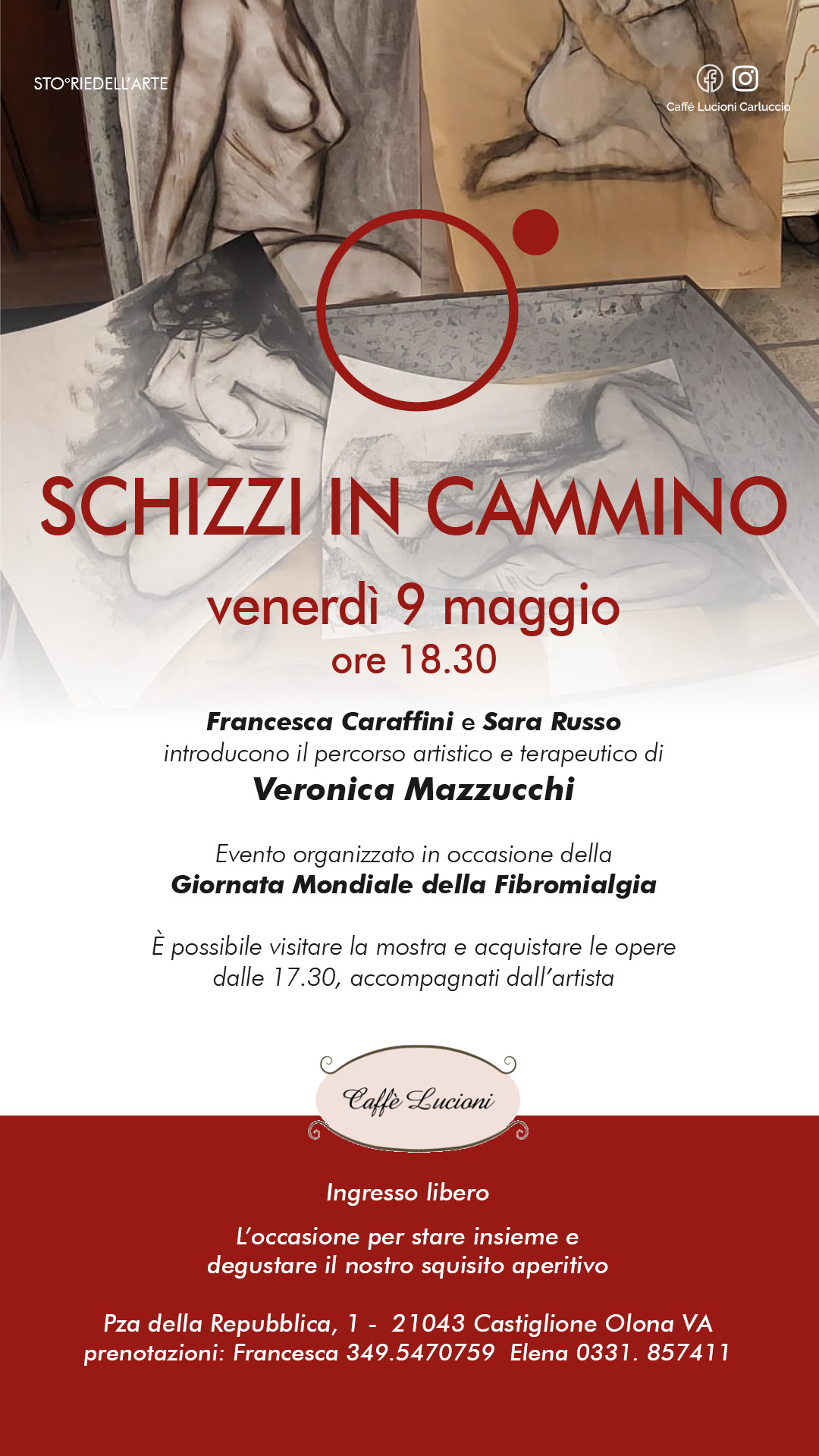 talk condotto da Francesca Caraffini e Eleonora mora al Caffè Luycioni di Castiglione Olona